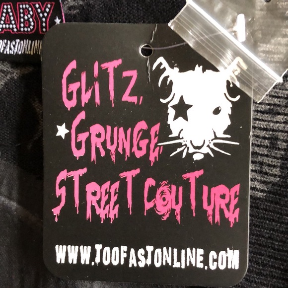 NWT Rat Baby Glitz Grunge Street Couture Cardigan - Picture 15 of 16